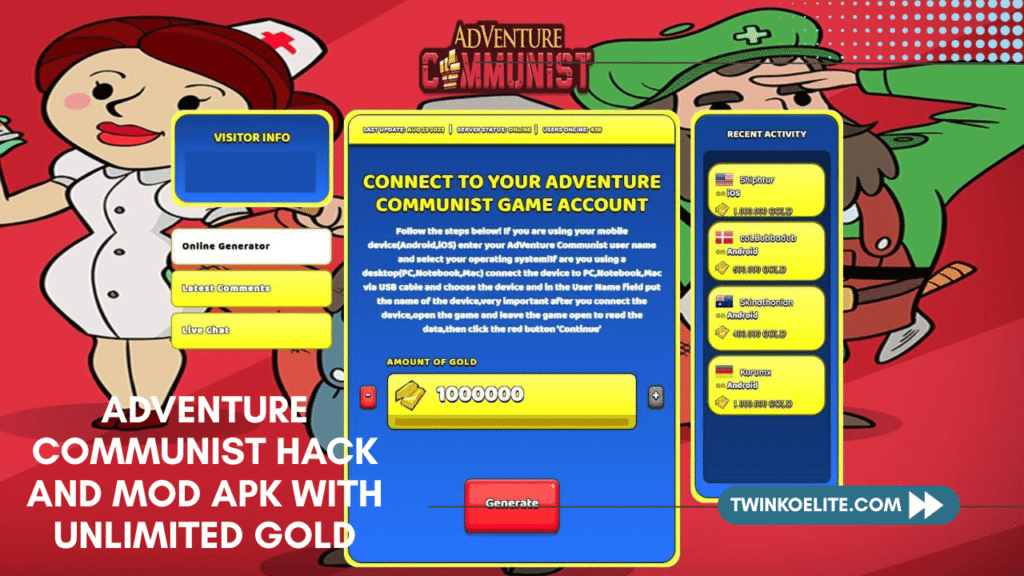 AdVenture Communist Hack and MOD APK with Unlimited Gold